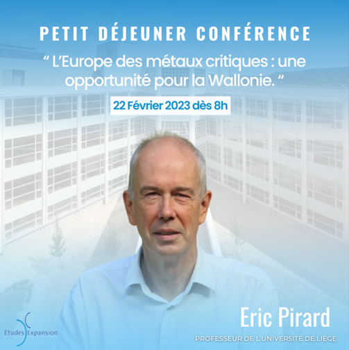 Conférence « L’Europe des métaux critiques : une opportunité de réindustrialisation en Wallonie »